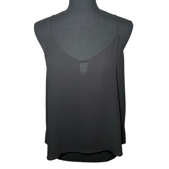 Lush Black Keyhole Boho Y2K Hi-Low Tank Top – Adjustable Straps – Women’s Small - Picture 1 of 5